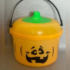 Vintage Mcdonalds Pumpkin Halloween Bucket Candy Pail